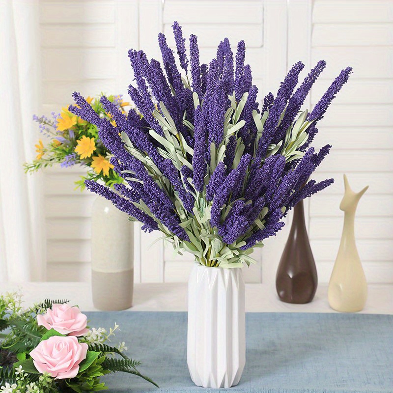 Fiori Decorativi Unica Lavanda Finta Simulazione Artistica