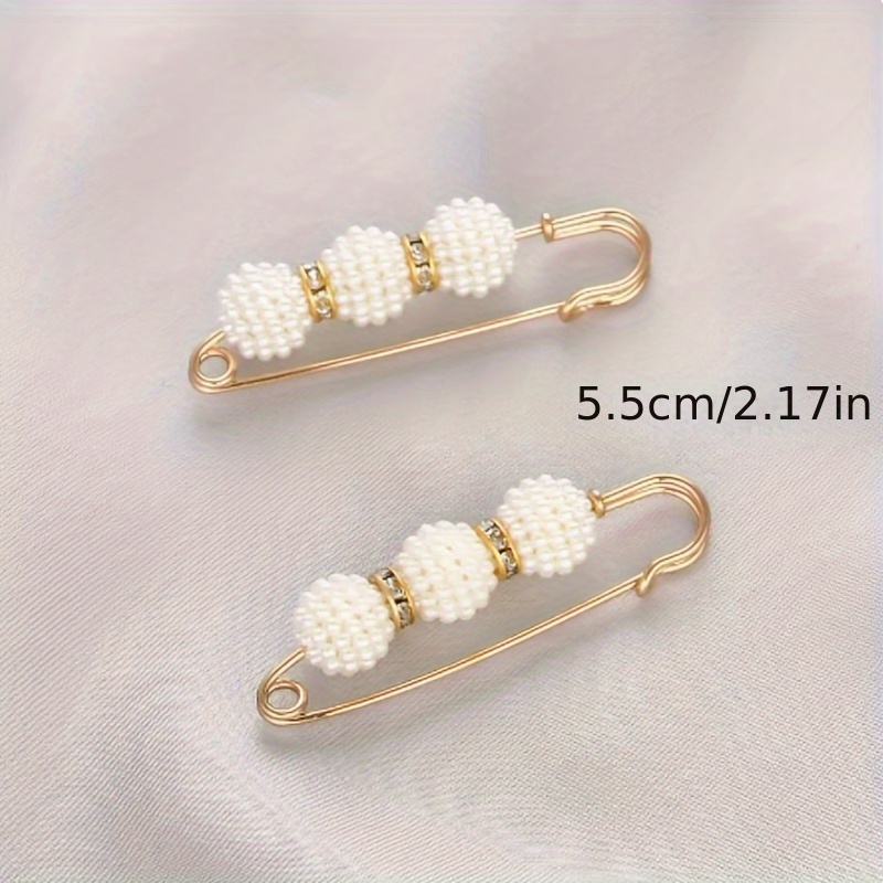 Fashion Pearl Brooch Pins, Faux Pearl Dresses Cardigan Collar Brooch Clip,  Jewelry Women's Brooches Pins, Dress Shirt Brooch Clips for Women Girls
