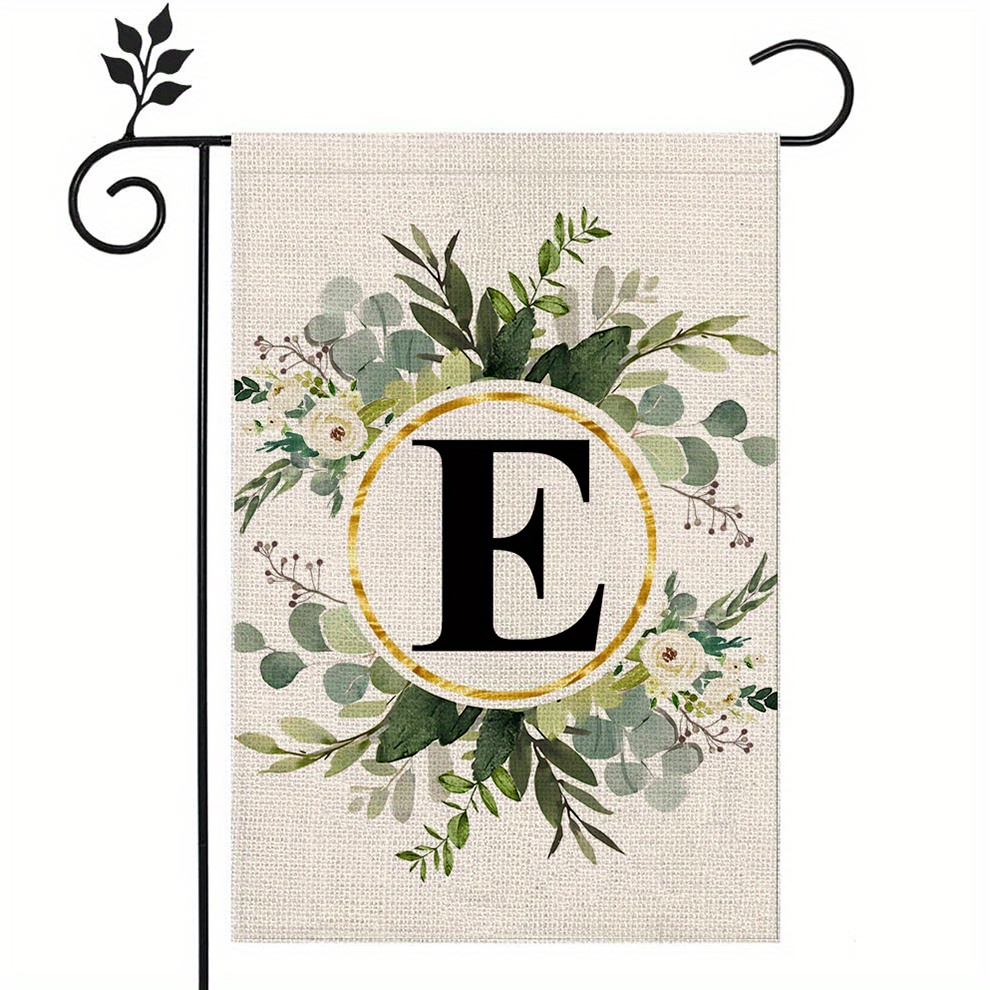 Personalize Outdoor Decor A Last Name Initials Garden Flag - Temu