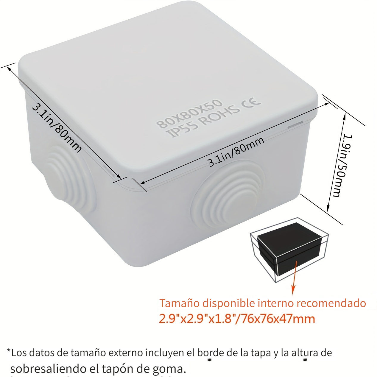 Caja Eléctrica Exterior Caja Empalme Plástico Abs Ip67 - Temu Chile