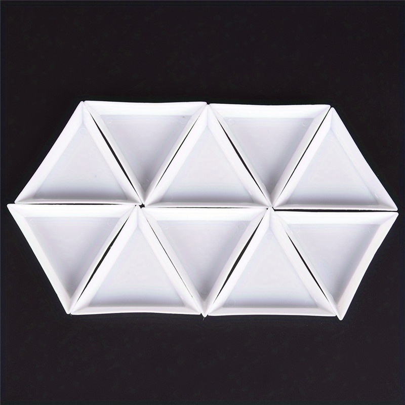 10Pcs Plastic Environmental PP Triangle Plate Tray Packaging