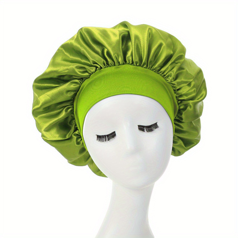 Green Satin Hair Bonnet (Kids / Children's size 3-7 years