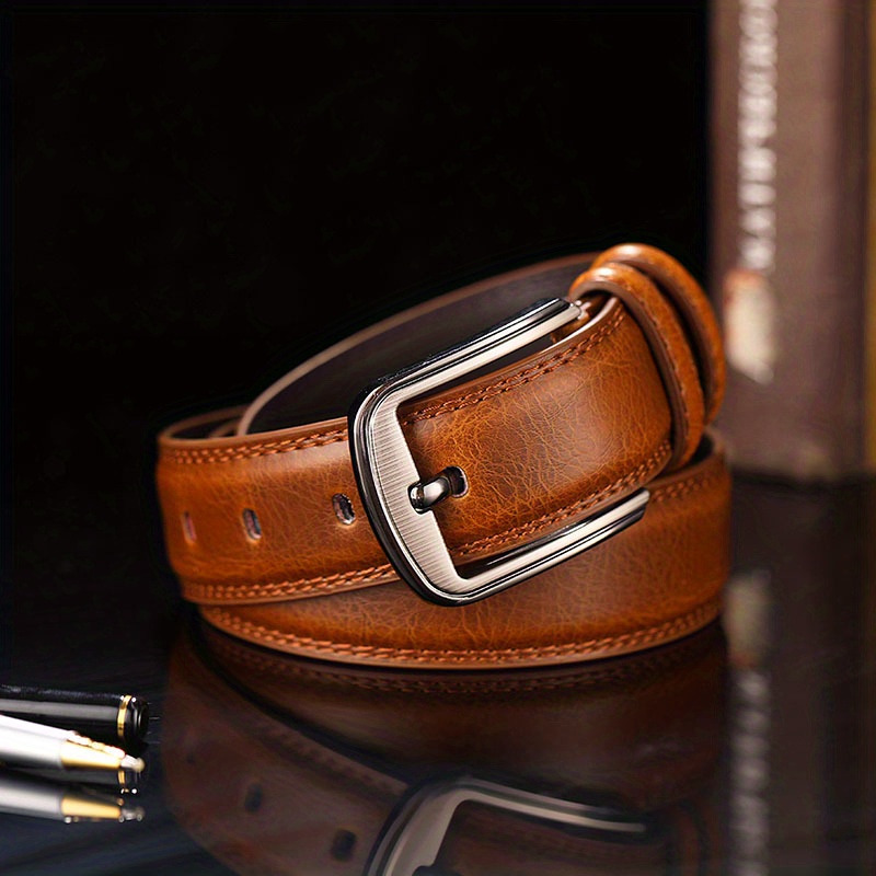 Leather Belt Mens Two Layer Cowhide Mens Belt 3 7cm 1 46inch Punch Pin