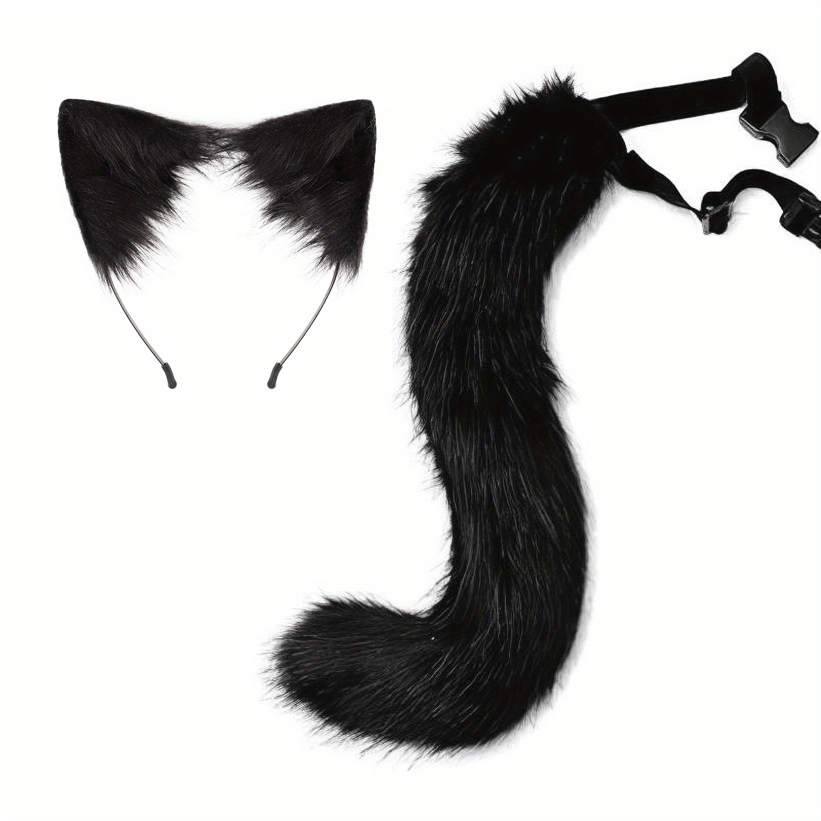 Halloween Party Fox Tail Wolf Tail Plush Animal Ear Headband