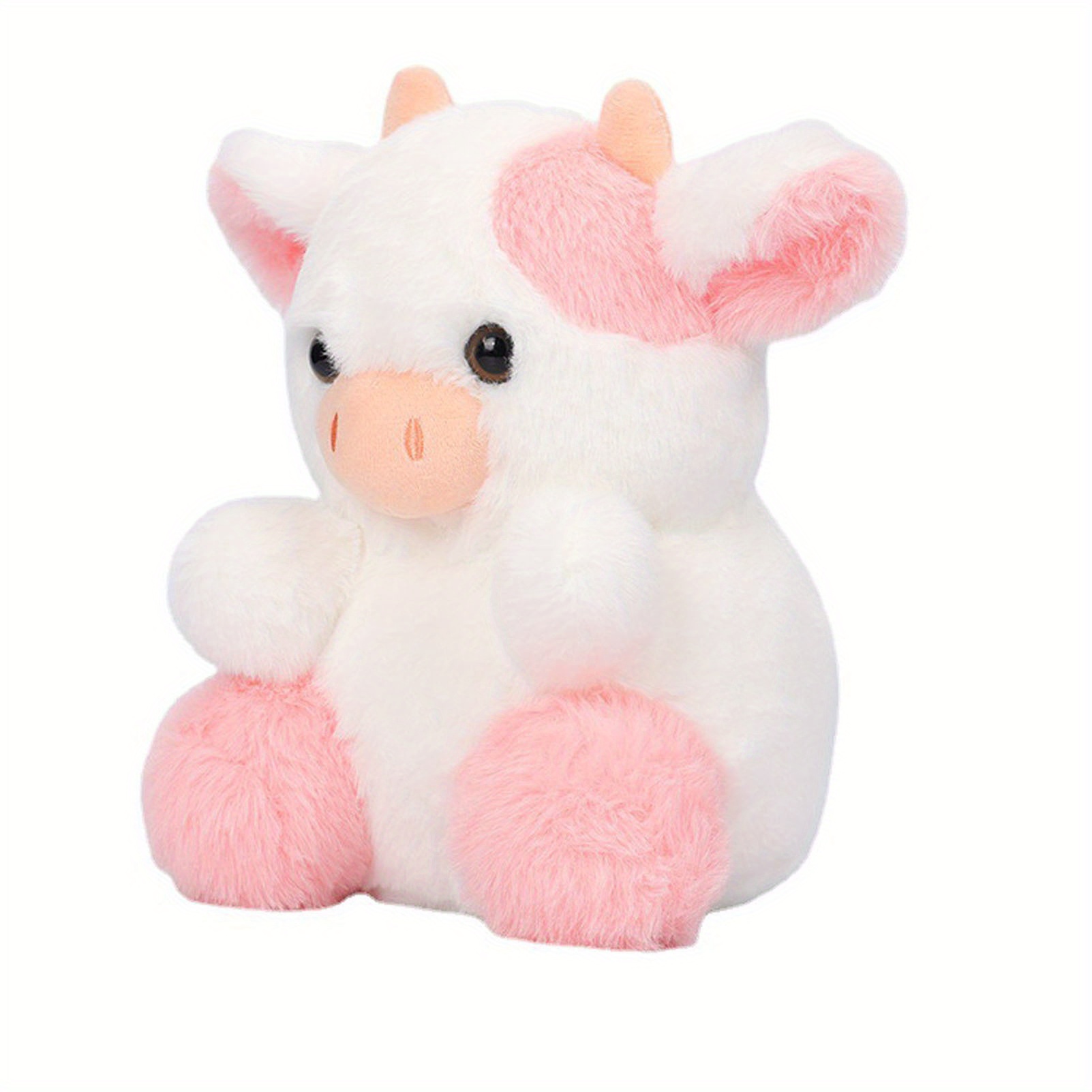 20cm 7 87in Kawaii Strawberry Cow Soft Stuffed Plushie Doll Animal Cow