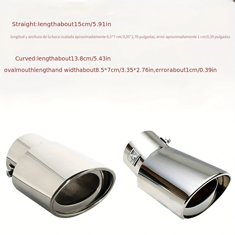 De Coche Universal 3pulgadas silenciador de escape cromado Tubo de cola  Exhause con acero inoxidable - China El tubo, autopartes