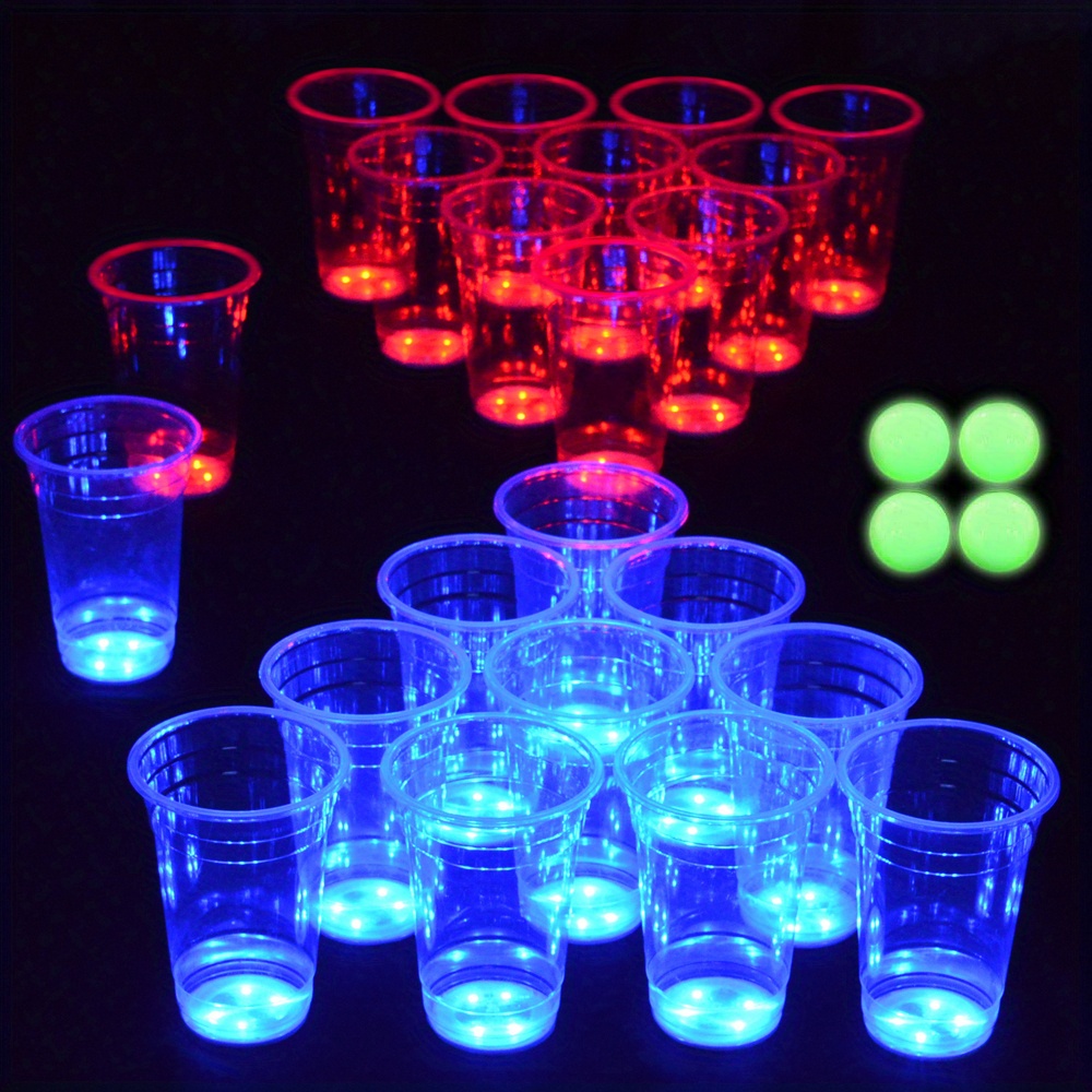 Red Cups And White Balls Party Cup Set Beer Ping Pong Cups - Temu