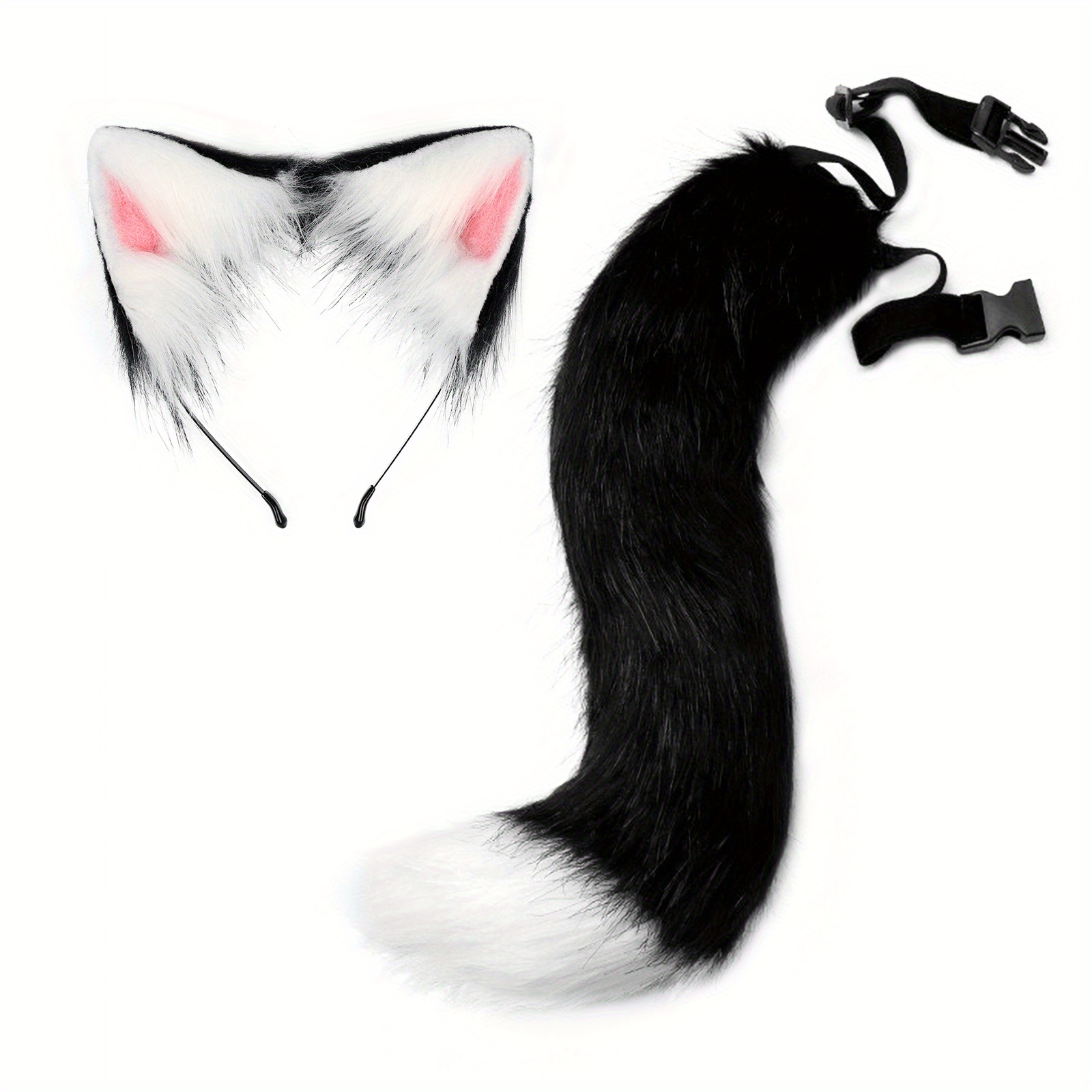 Halloween Party Fox Tail Wolf Tail Plush Animal Ear Headband