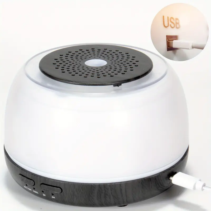 1pc 300ml essential oil diffuser with usb cable remote control 7 led color changing light ultrasonic cool mist mini aromatherapy air humidifier for room home bedroom details 7