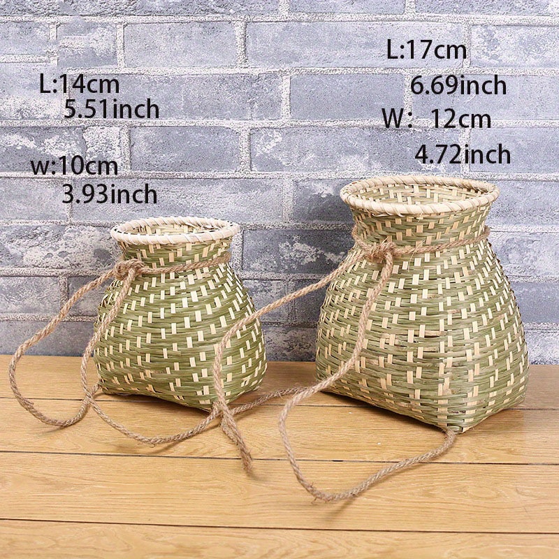 Fishing fish basket with fish eel cage fish cage bamboo weaving bamboo  basket pure handmade tea basket crafts performance props decoration