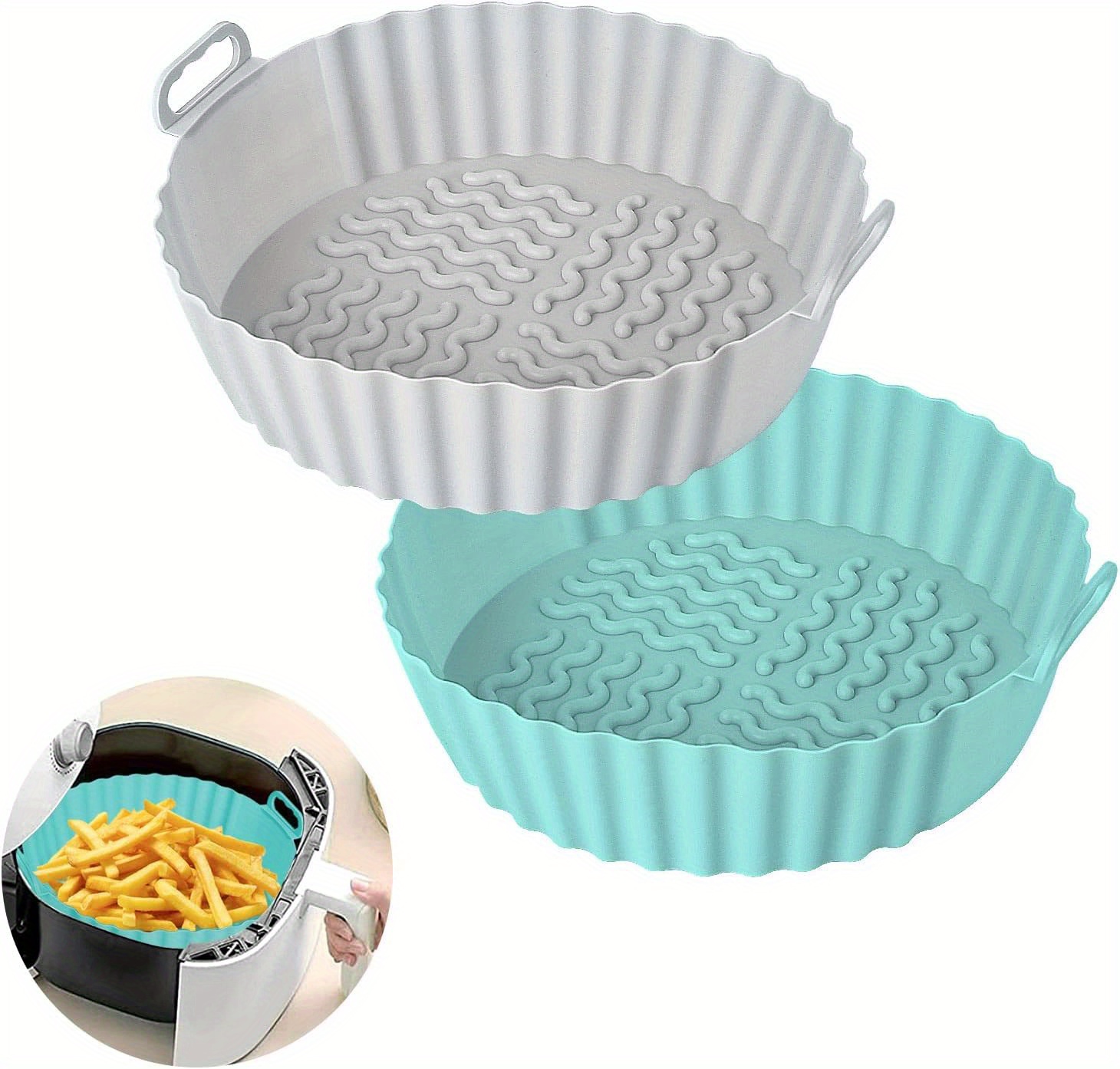 Silicone Air Fryer Liner Square Air Fryer Liners Pot Bpa - Temu