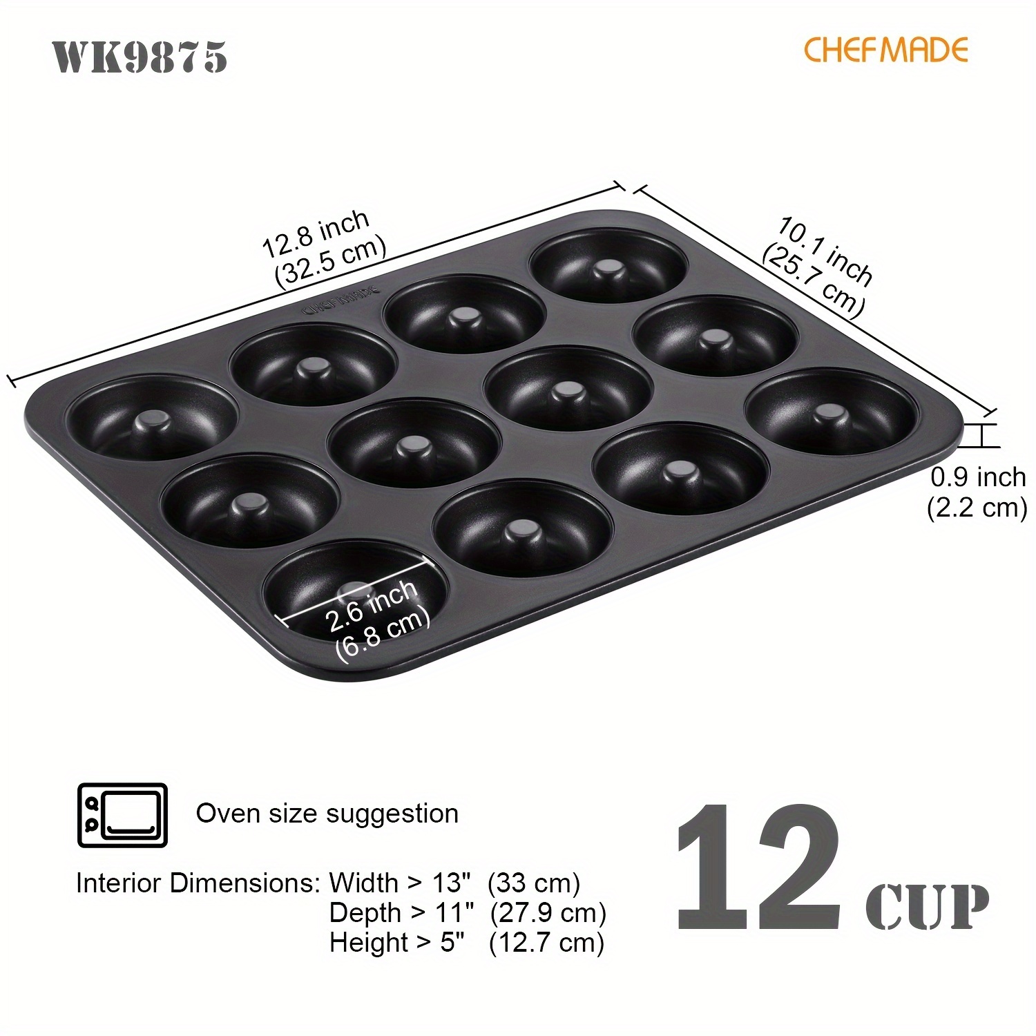 Chefmade Christmas Cartoon Panda Animal Doughnut Madeleine Cake Non-stick Baking  Pan Baking Mold 6 Even 12 Even