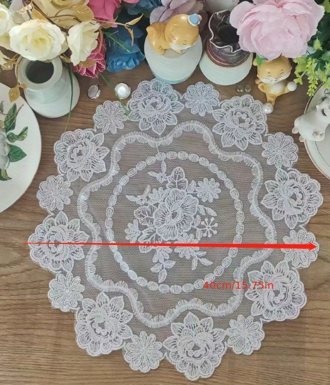 SALE Crochet Knit Daisy Lace Fabric 5901 Ivory, by the yard