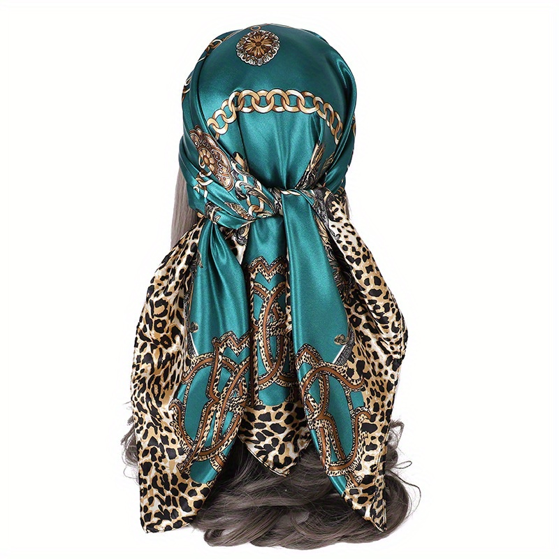 Women Square Silk Scarf Luxury Brand Headband Muslim Satin Hijab