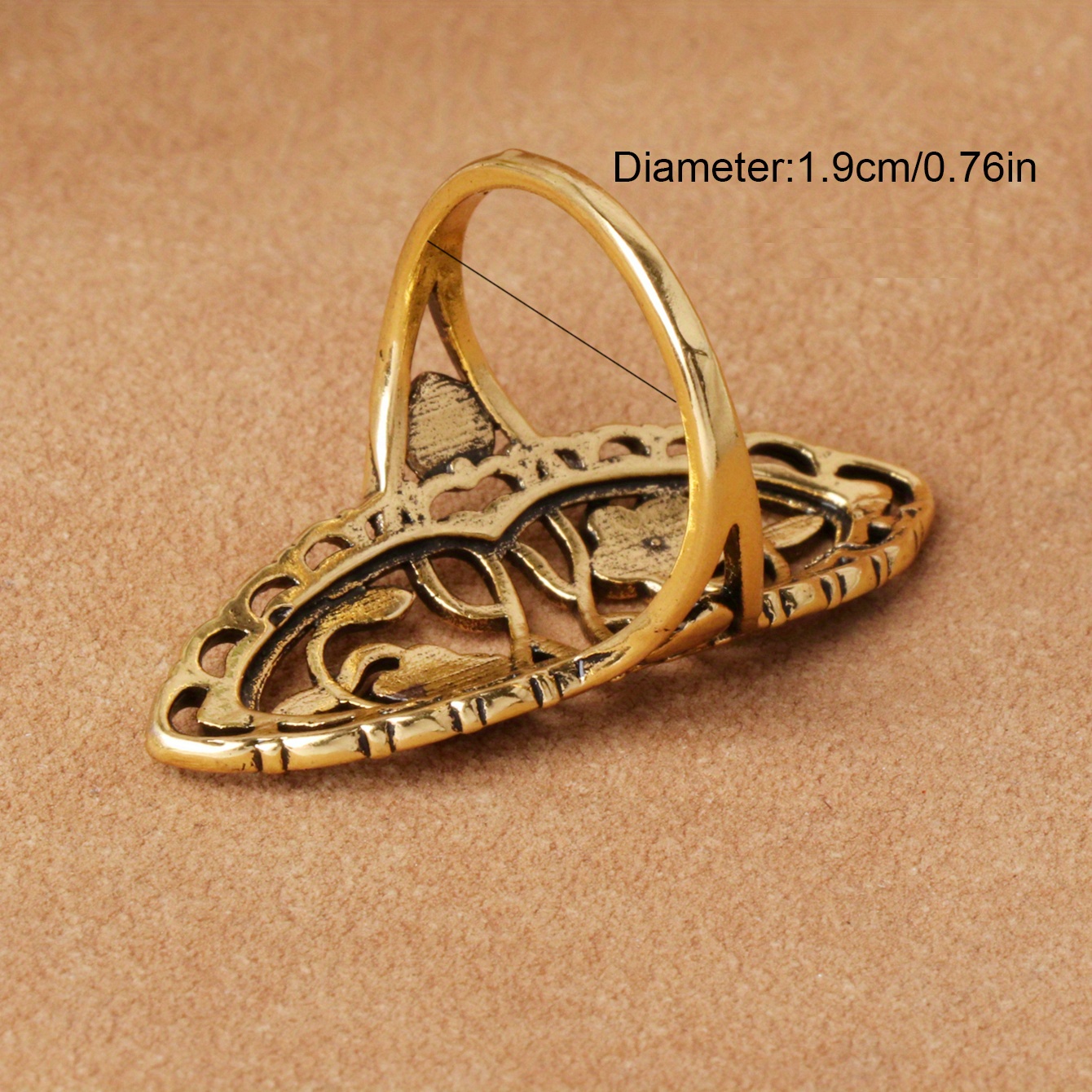 Vintage Flower Pattern Hollow Out Ring