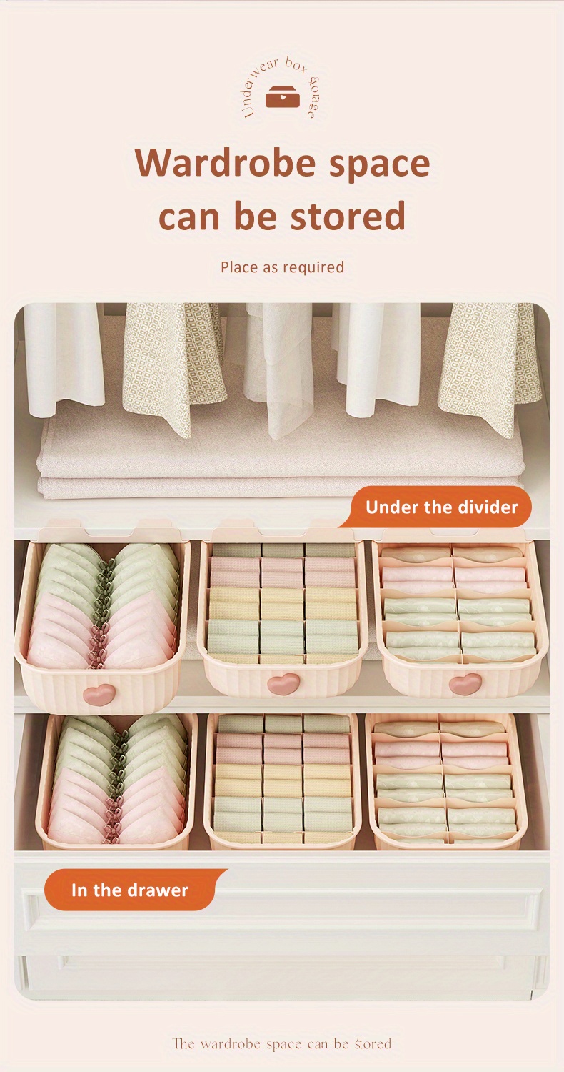 Underwear Storage Box Wardrobe Drawer Type Storage Box Temu