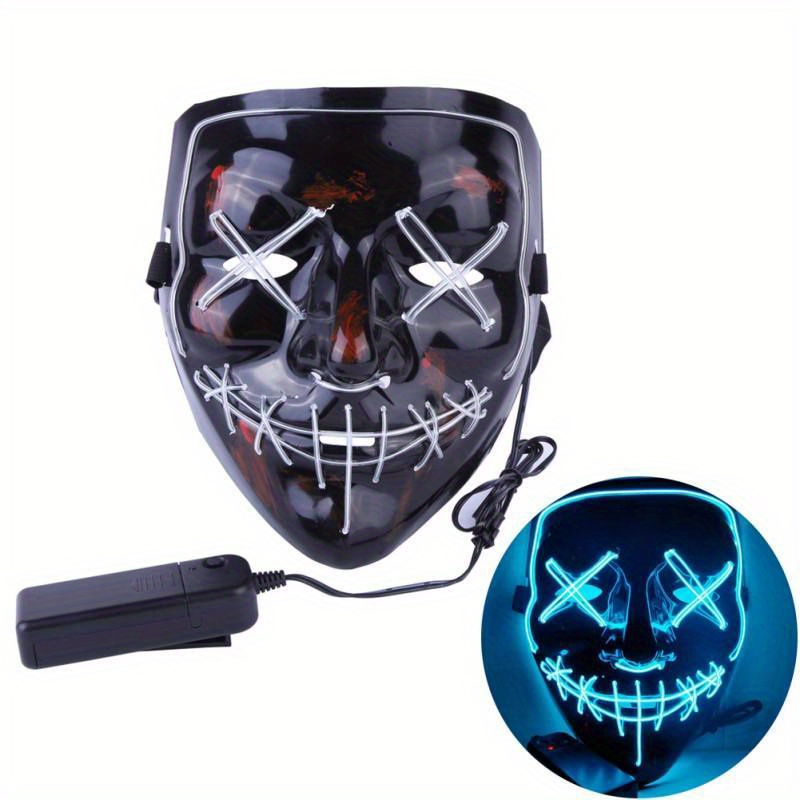 Halloween Luminous Mask Glitter Skull Led Mask Party Funky Props, Today's  Best Daily Deals