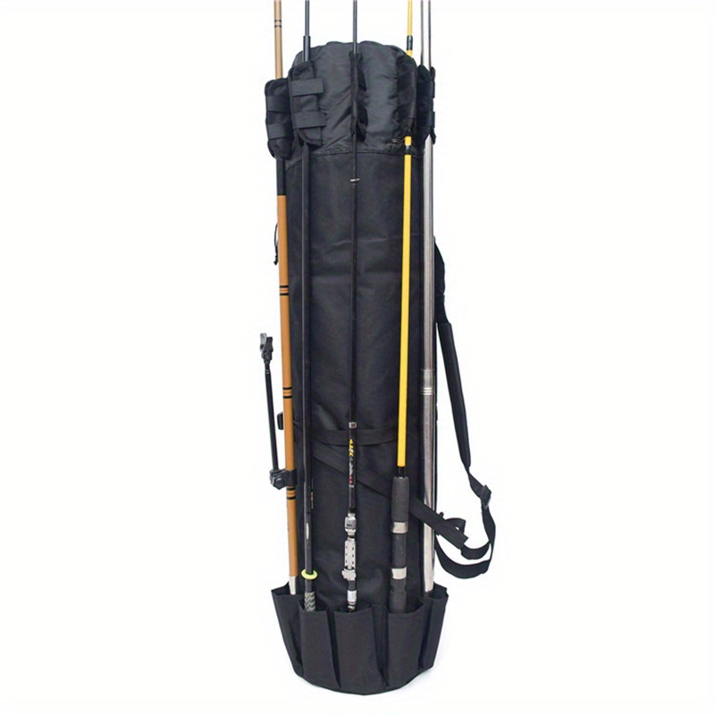 Kaesi Portable Multifunctional Shoulderable Fishing Rod Storage Bag For Sea Black