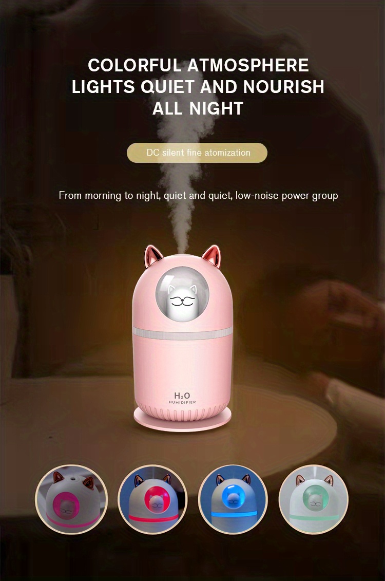 usb humidifier household small bedroom mute air large spray office bedroom dormitory portable female student day gift gift mini pregnant baby aromatherapy essential oil large capacity air conditioning room hydrating dazzle small night light details 1