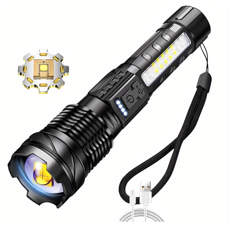  Linternas LED de alta luminancia, linterna pequeña, zoomable,  impermeable, luz de flash de brillo ajustable para exteriores :  Herramientas y Mejoras del Hogar