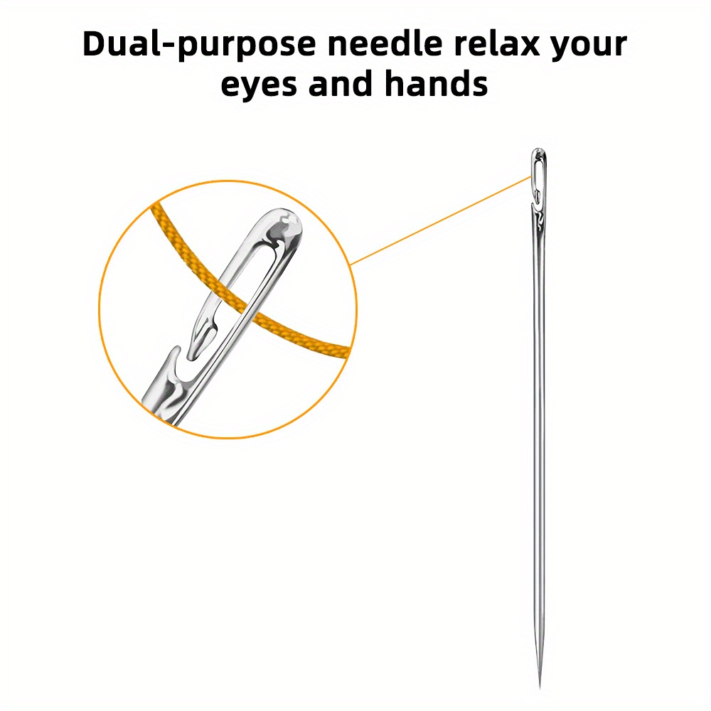Blind Sewing Needles, Elderly Big Hole Stainless Steel Needles For