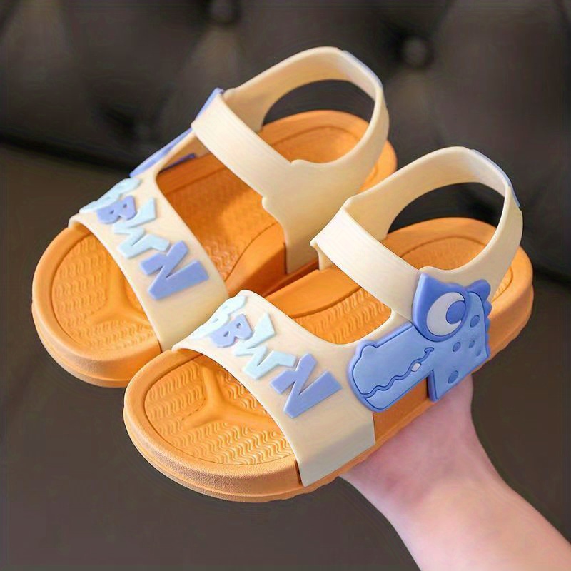 Adorable Dinosaur Boys Girls Trendy Hook Loop Sandals Wear - Temu Canada