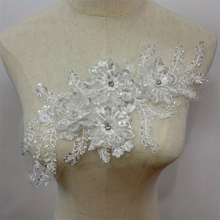 Flower Embroidery Applique, Three-dimensional Symmetrical Clothing