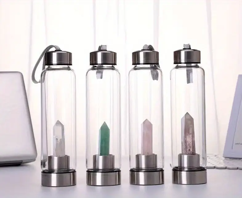 1шт искусственная бутылка для воды искусственный кристалл бутылка искусственный аметист бутылка для воды белая искусственная удлиненная бутылка для подарков детали 0