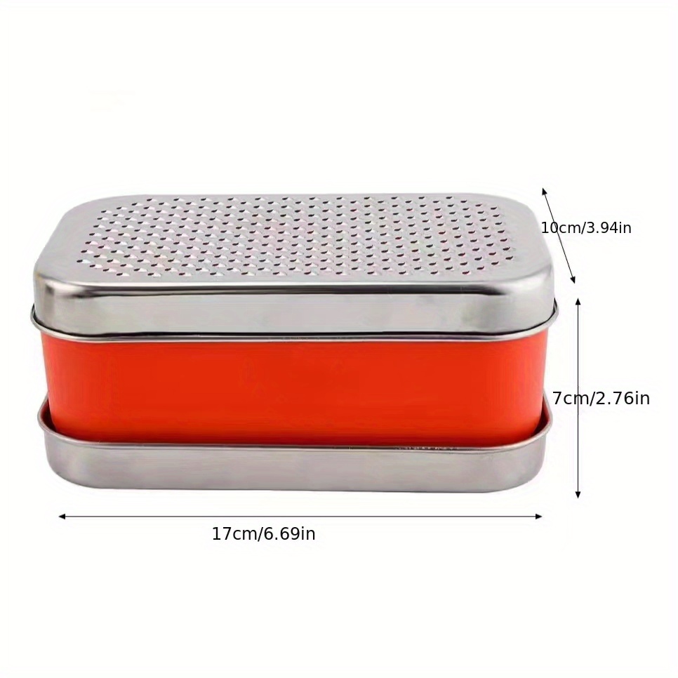 Cheese Grater with Storage Container & Lid Easy to Use Graters Citrus Lemon  Zester with Food Storage Container & Lid Kitchen Grater For Cheese