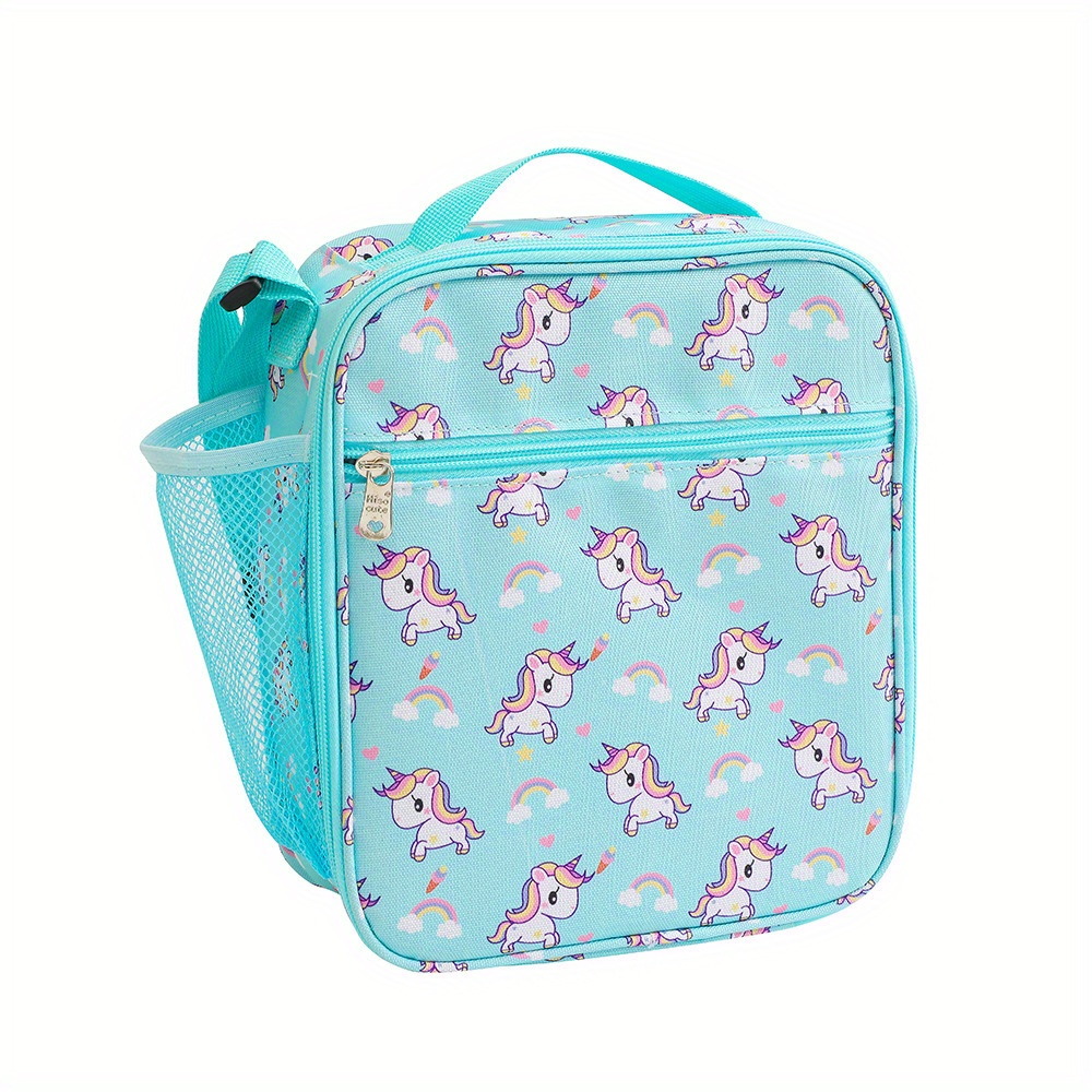 Unicorn Lunch Box For Teens, Insulated Cute Lunch Bag, Lunch Tote With  Shoulder Strap And Water Bottle Holder, Kitchen Supplies - Temu