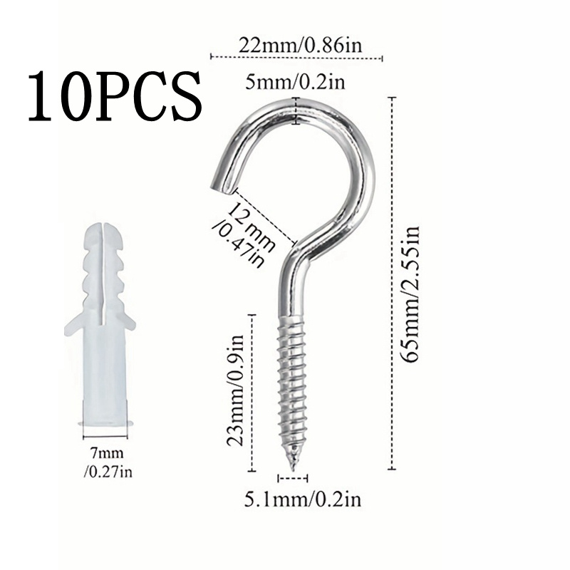 Cup Hooks ( Open + Closed) 304 Stainless Steel Large Hooks - Temu