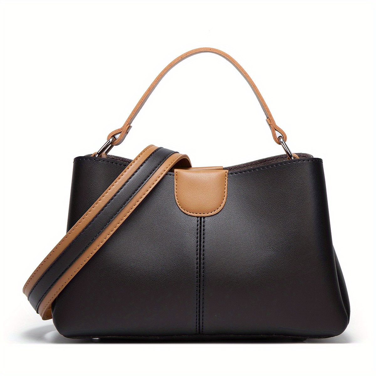 Contrast Crossbody Bucket Shoulder Bag Women's Handbags