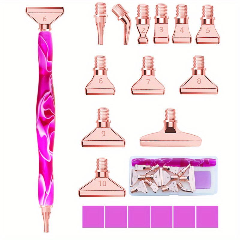 Diamond Painting Embroidery Pen, 5D Magic Dots Rhinestone Applicator Accessories  Tool Kit, Blingaholic Embroidery Accessory Tools, Drawing Stitch  Multifunction Diamonds Hand Embroidary Paintings, Manual Nail Art Tips  Shiny Manicure Bling Nails Transfer