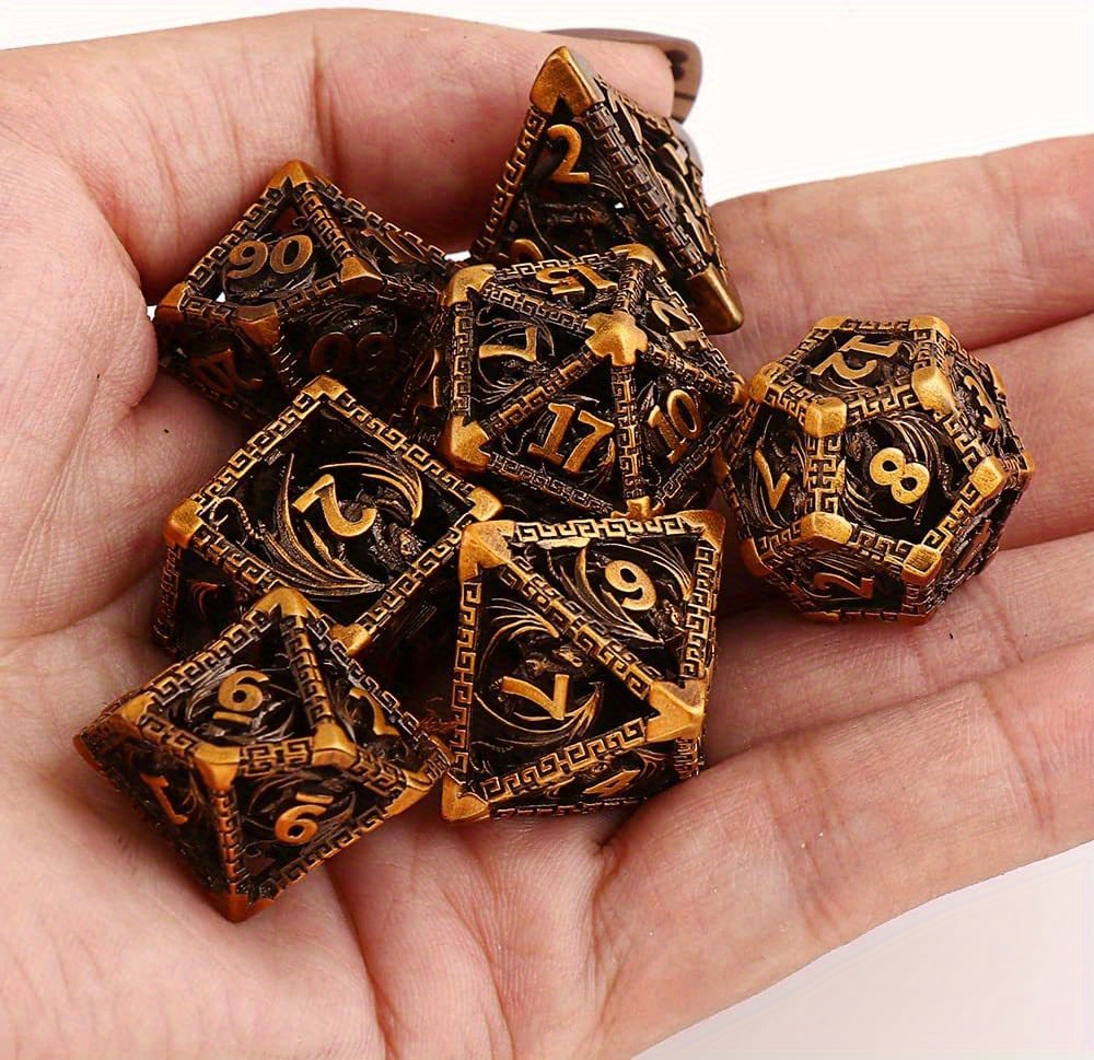 Dadi Dnd Dadi Metallici D d Cavi Set Dadi Dungeons Dragons - Temu Italy