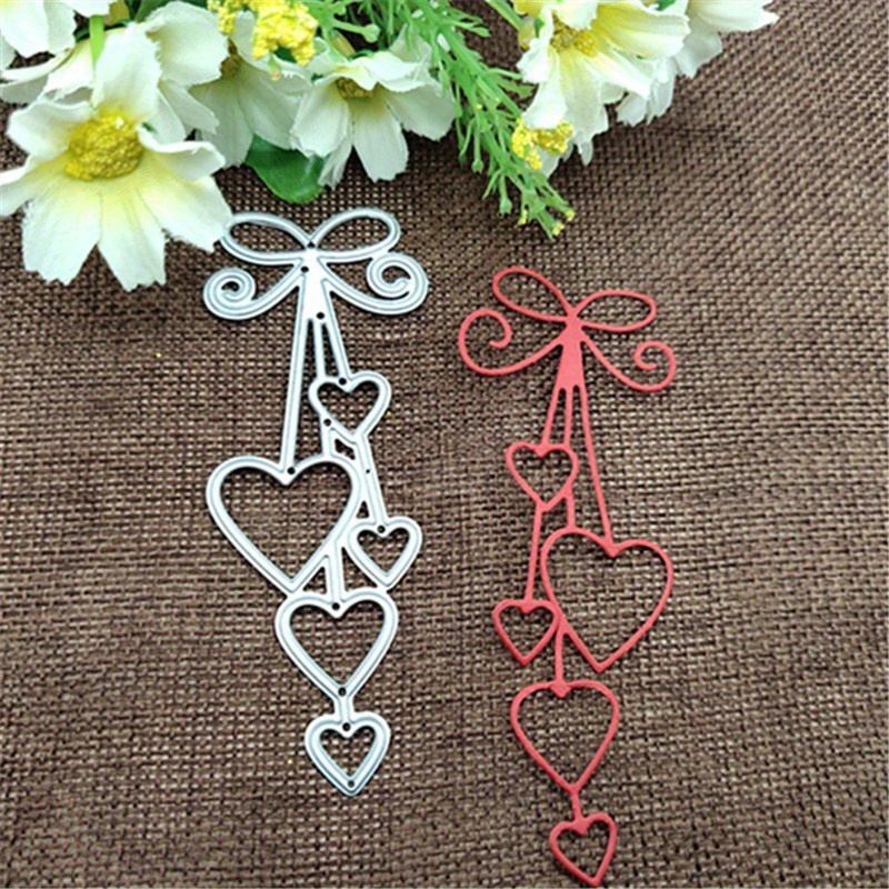 love heart bow metal cutting die stencils diy scrapbooking - Temu Australia