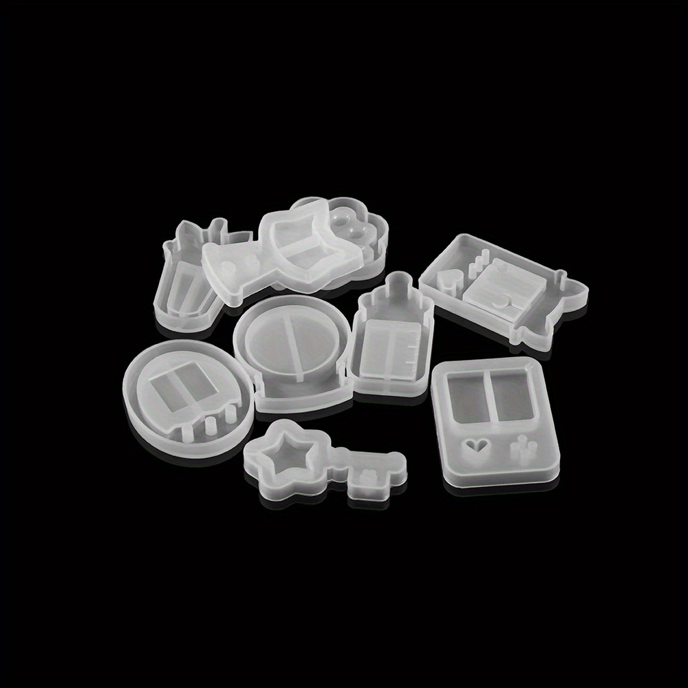 Resin Shaker Molds Set Game Consoles, Bottle, Cat's Paw, Crystal Ball 10  Silicone Trays with 5 Seal Films