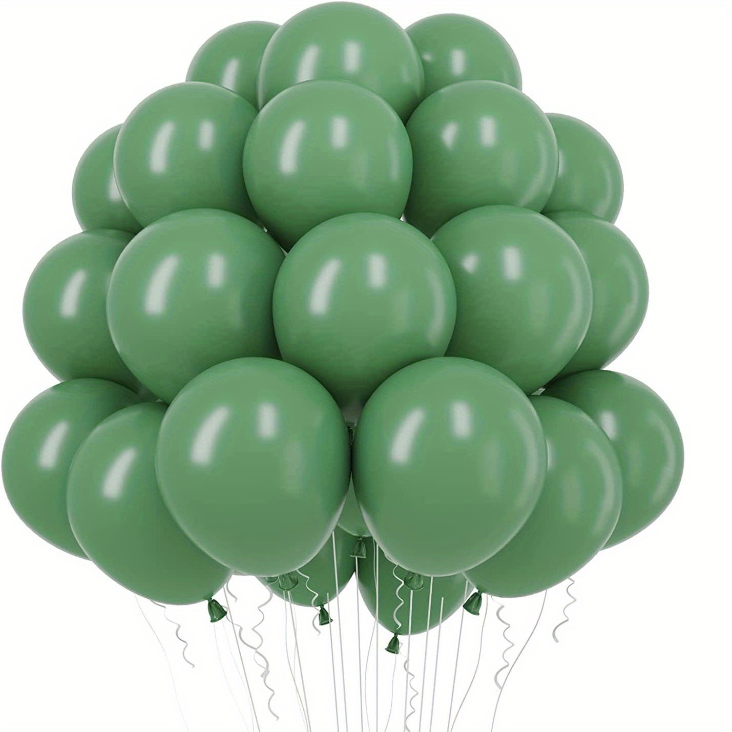 10 Globos verde oscuro Ø25 cm para cumpleaños y fiestas