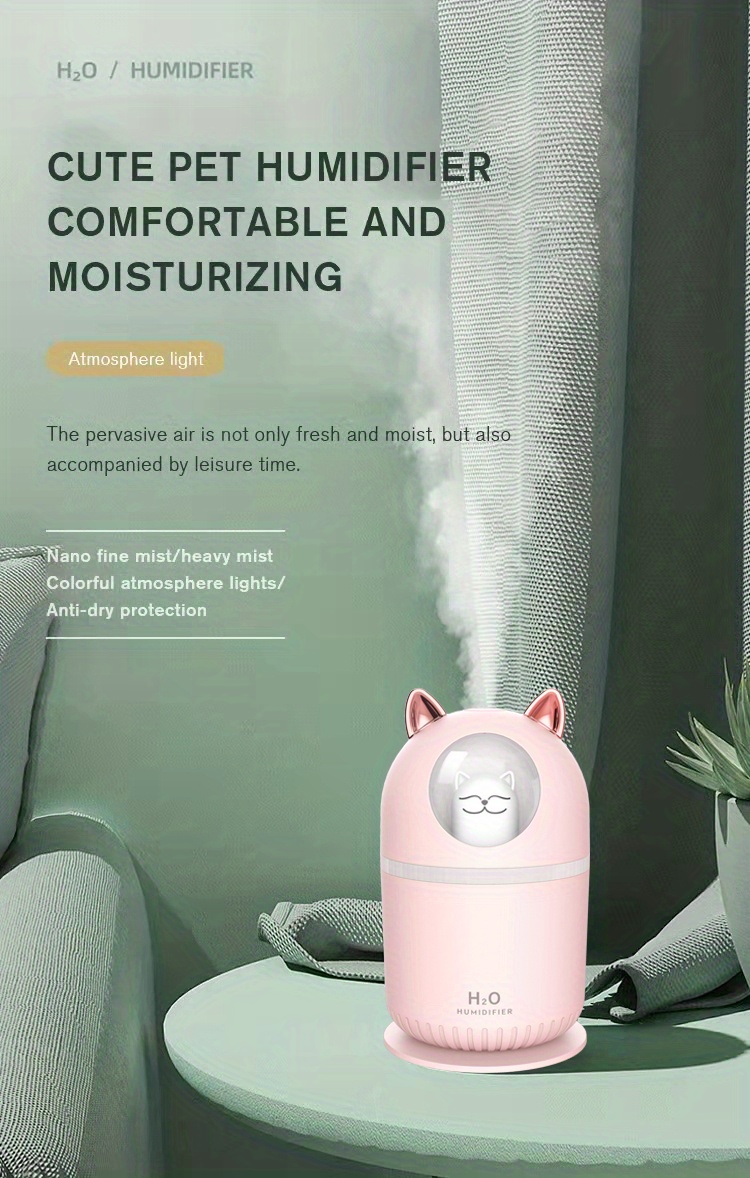usb humidifier household small bedroom mute air large spray office bedroom dormitory portable female student day gift gift mini pregnant baby aromatherapy essential oil large capacity air conditioning room hydrating dazzle small night light details 0