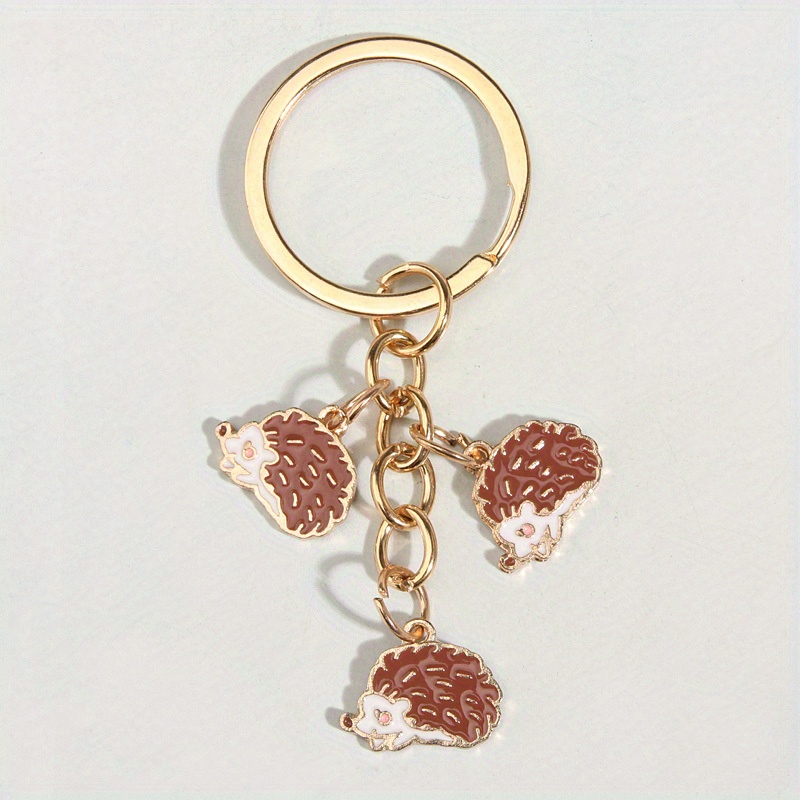 Cute Cartoon Hedgehog Keychain Accessory For Bags