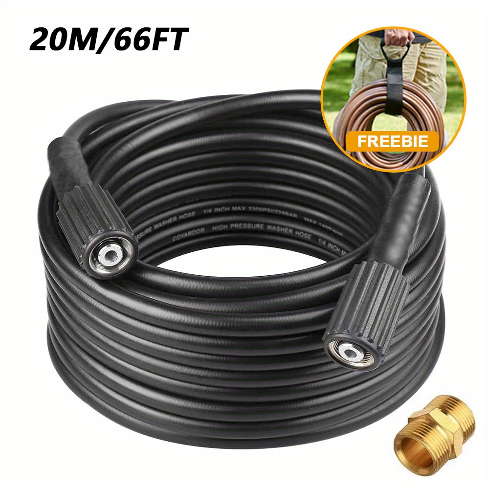 Pressure Washer Hose, Car Wash Hose Explosion Proof 9m Total Length Quick  Replacement for Windows for Driveways (2 End M22 Insert 15MM)