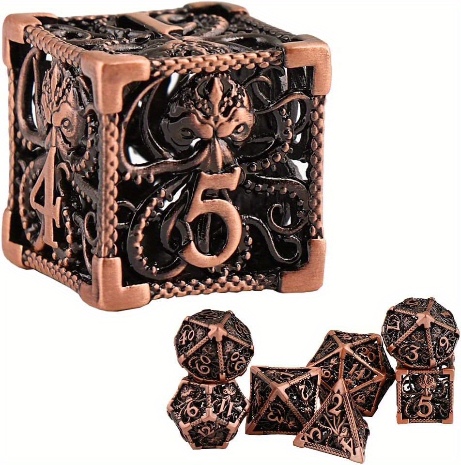Dnd Hollow Metal Polyhedral Dice Tabletop Role playing Games - Temu