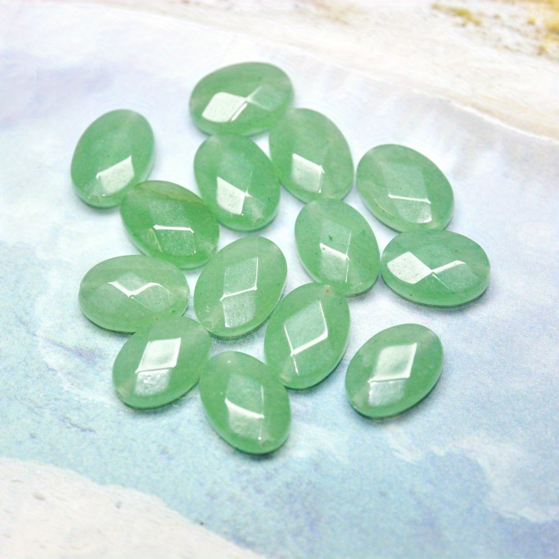 Emerald Jade Color Crystal Jade Round Loose Beads For - Temu