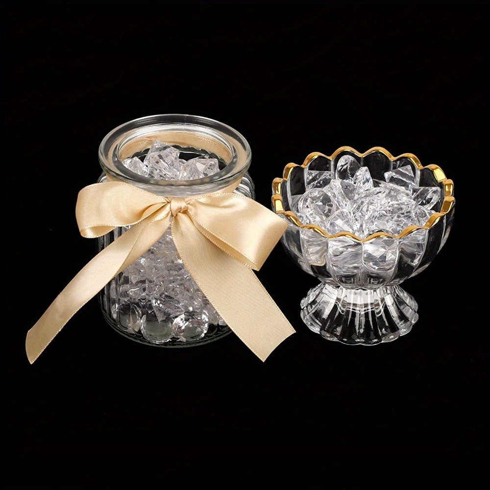 150 шт. 0 8 20мм прозрачных искусственных алмазов кристаллов акриловых драгоценных камней свадебных столовых рассеянных драгоценных камней рождественских украшений для вечеринки свадебных подарков для душа вазовых наполнителей детали 3