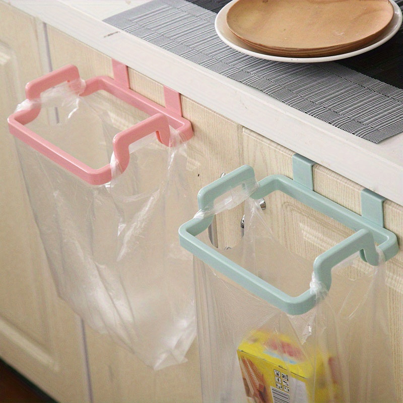 Over the Cabinet Small Garbage Container, Trash Bag Holder Rack for  Reusable Disposable Plastic Shopping Grocery Bags for Makeup,Vanity  Tabletop, Kitchen, Pantry, Garage, Bathroom(Beige)