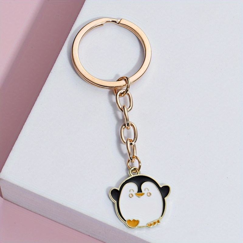 Cute Penguin Enamel Keychain