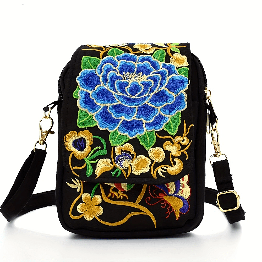 Embroidery Mobile Phone Bags Women Designer Shoulder Bag Female Mini  Crossbody