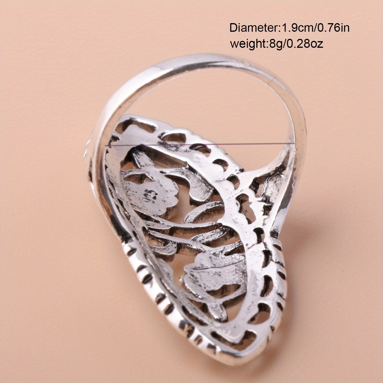 Vintage Flower Pattern Hollow Out Ring