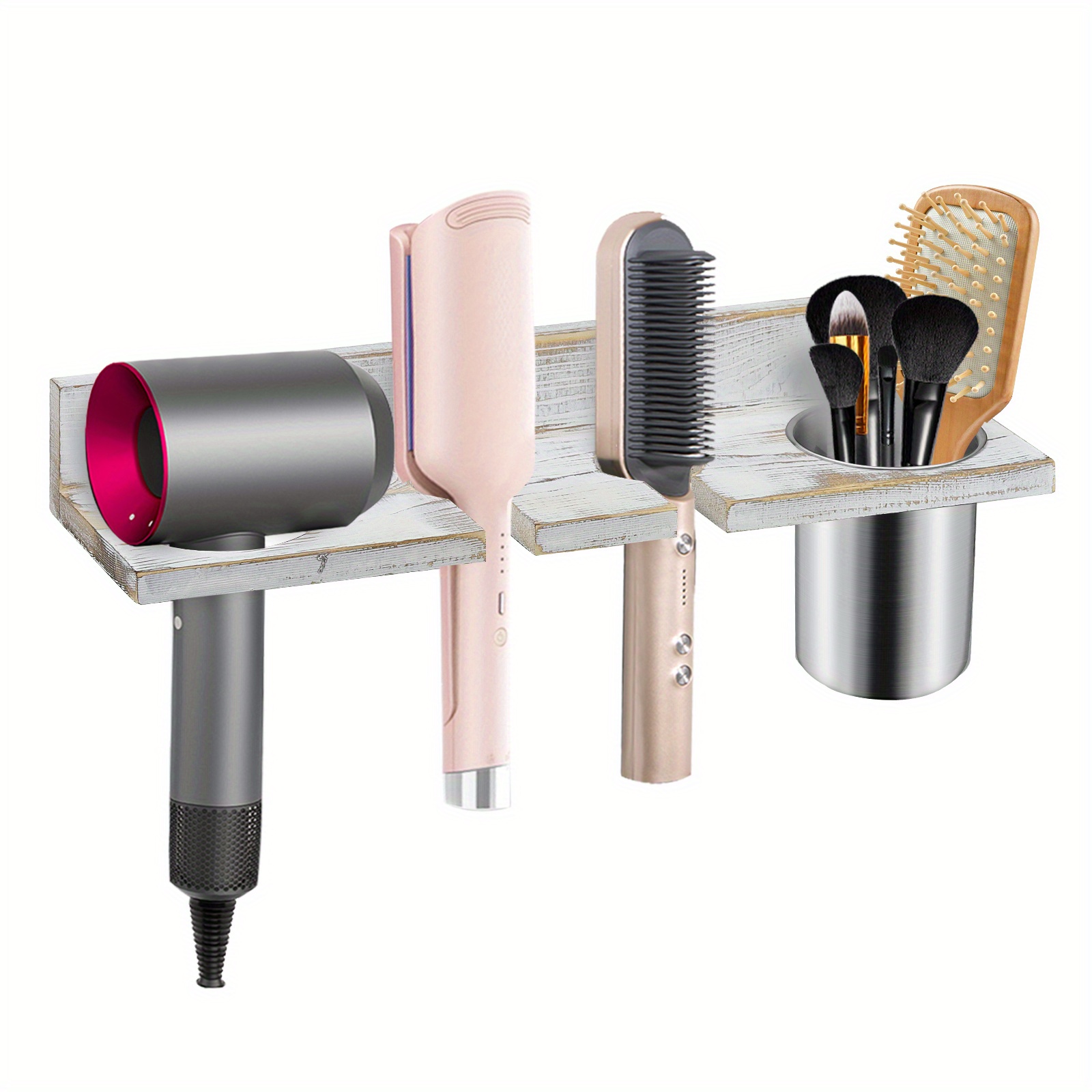 Hair Dryer & Tools Organizer - Flat Iron, Curling Wand, Brushes