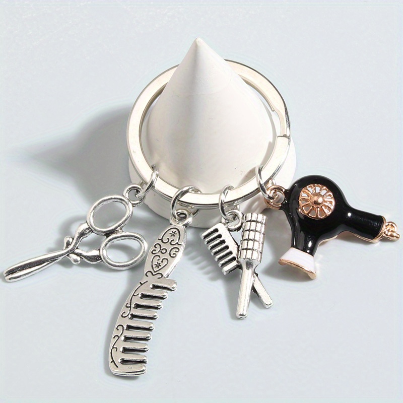 1 Stück Haartrockner Schere Schlüsselanhänger Mini Spielzeug