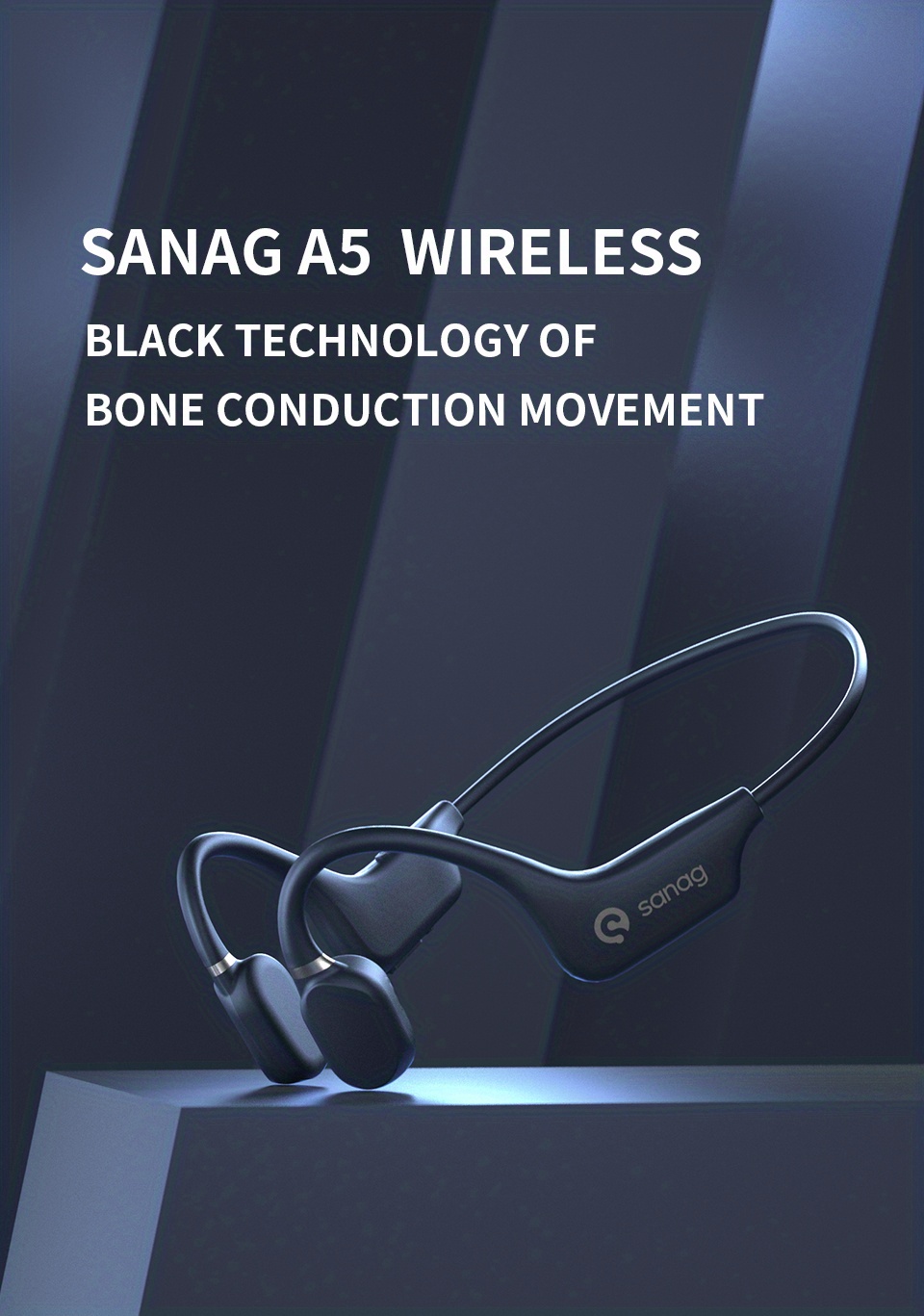 A5x Bone Conduct Earphone Wireless Sports Cycling Temu Australia